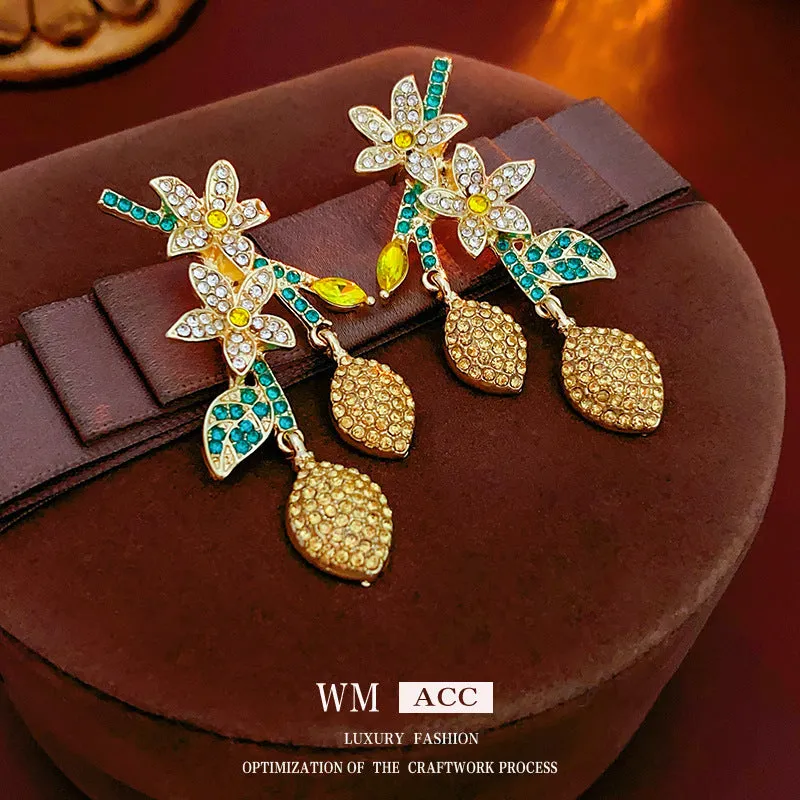 Luxurious Flower Flower Alloy Electroplating Earrings