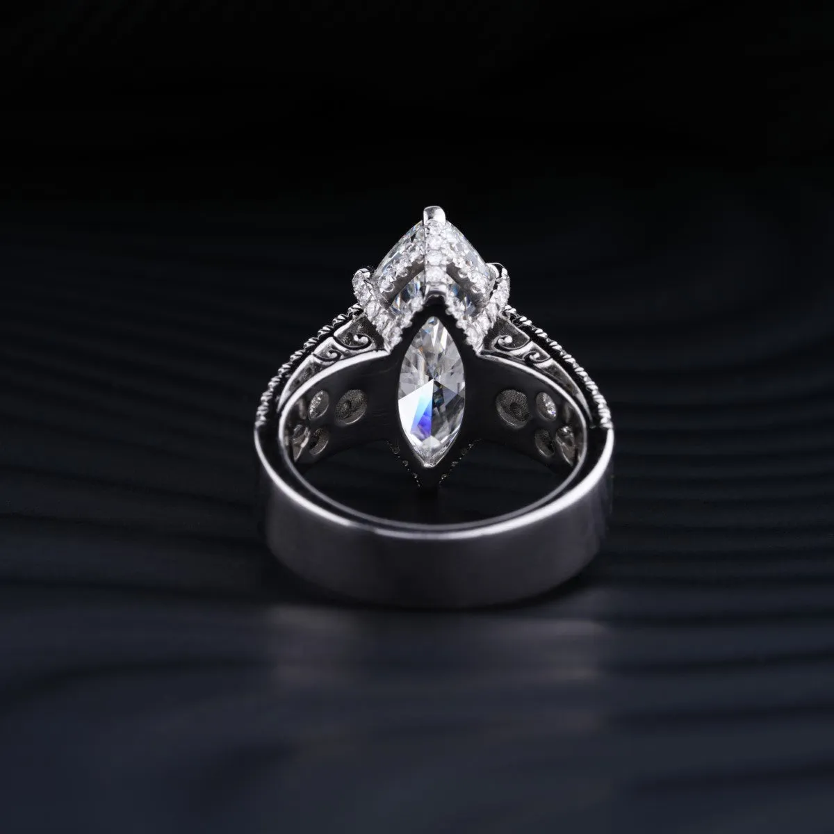 Marquise Cut Solitaire Diamond Ring