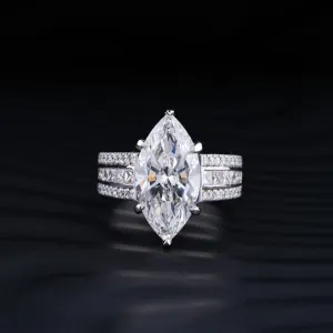 Marquise Cut Solitaire Diamond Ring