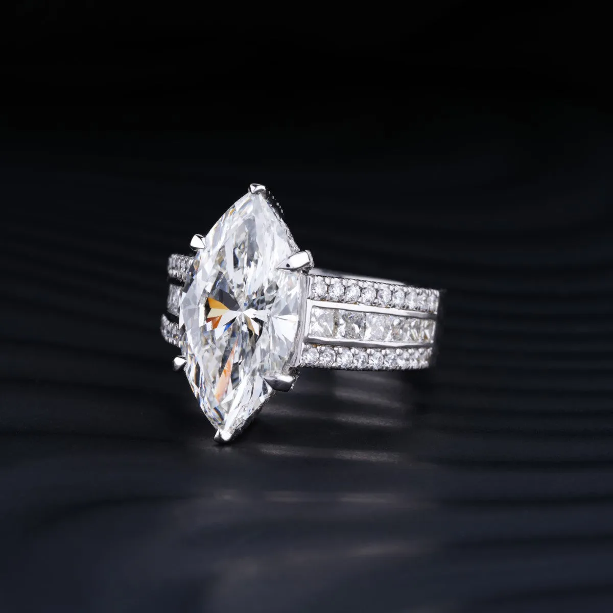 Marquise Cut Solitaire Diamond Ring