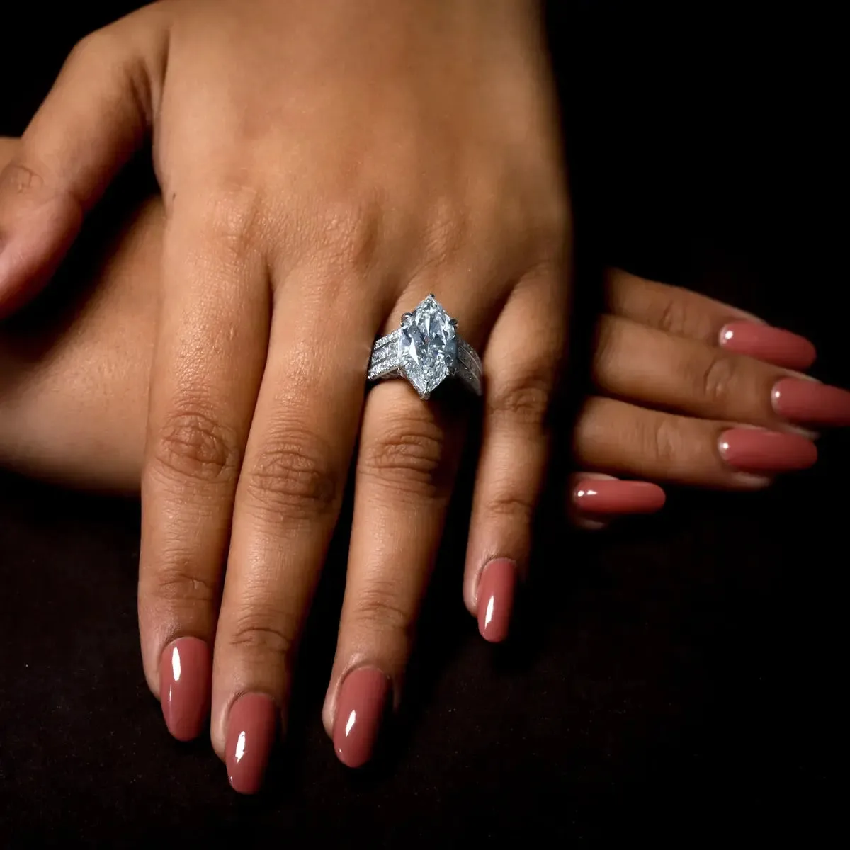 Marquise Cut Solitaire Diamond Ring