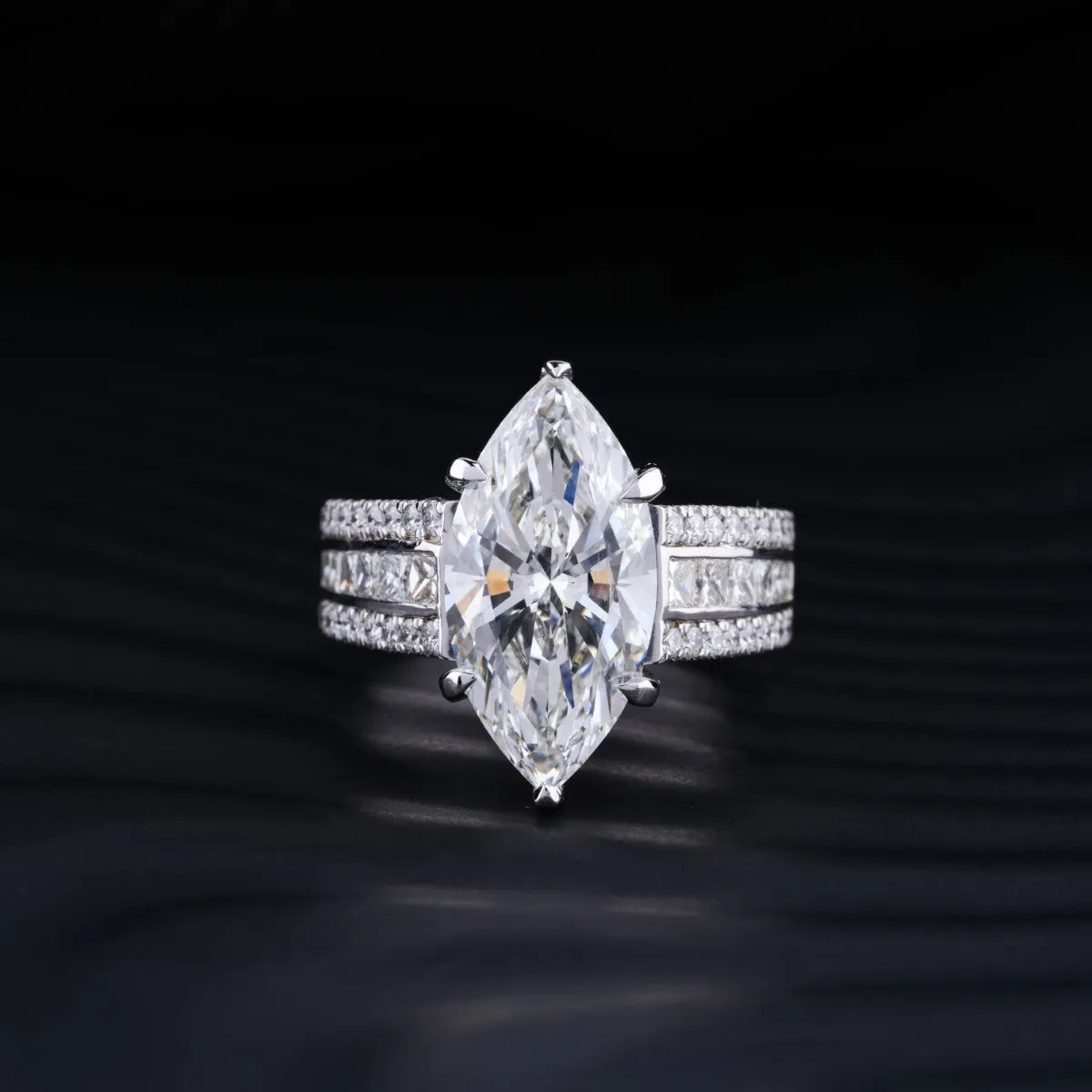 Marquise Cut Solitaire Diamond Ring