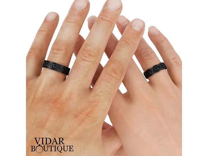 Matching Gothic Wedding Rings