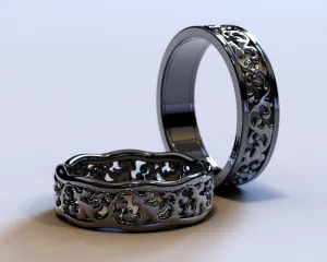 Matching Gothic Wedding Rings
