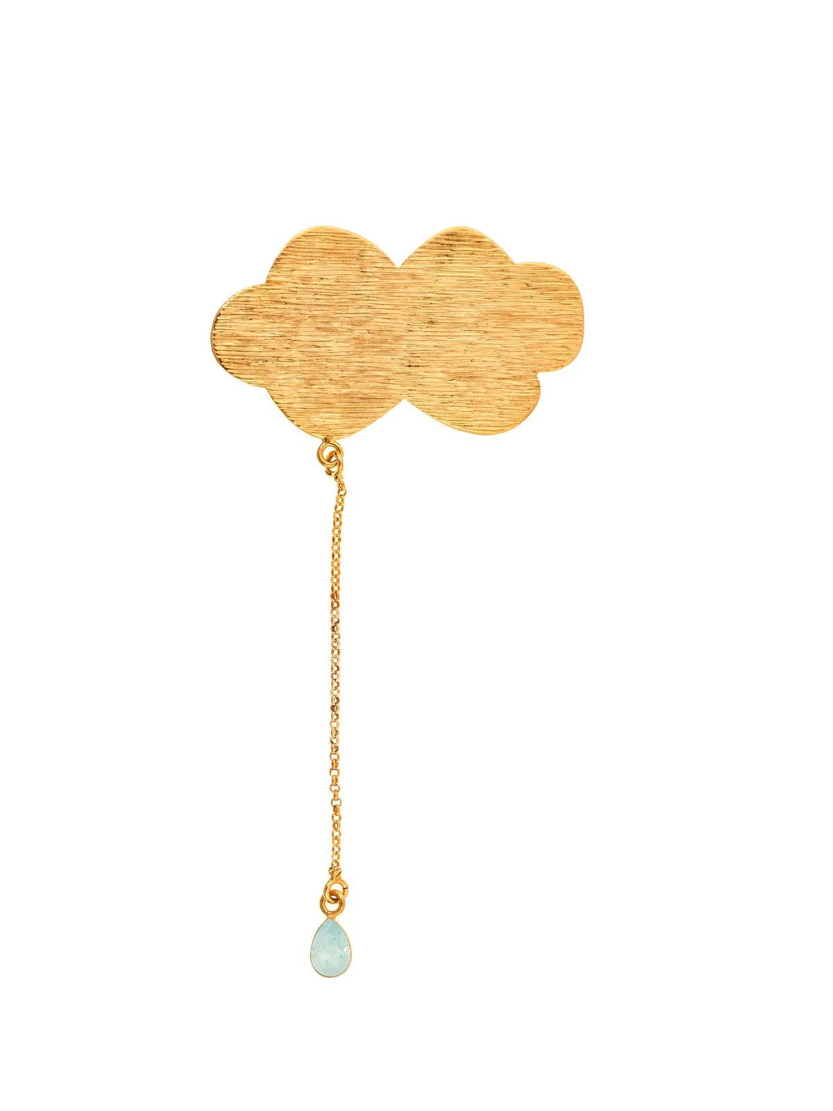 Molettee Cloud Brass Pin white