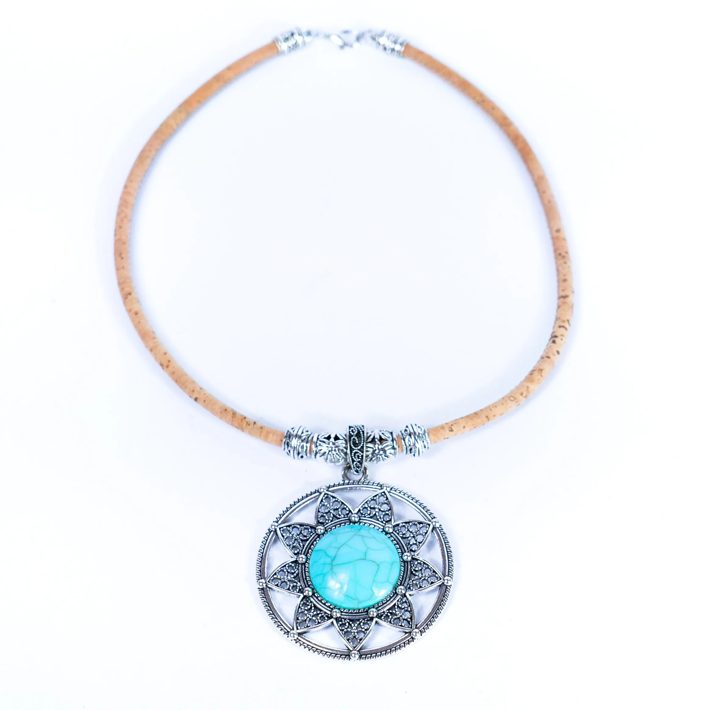 Natural Cork Charm Necklace