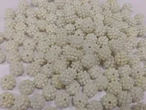 Off White Acrylic Ball Beads- 10 mm