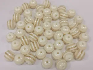 Off White Acrylic Ball Beads- 12 mm