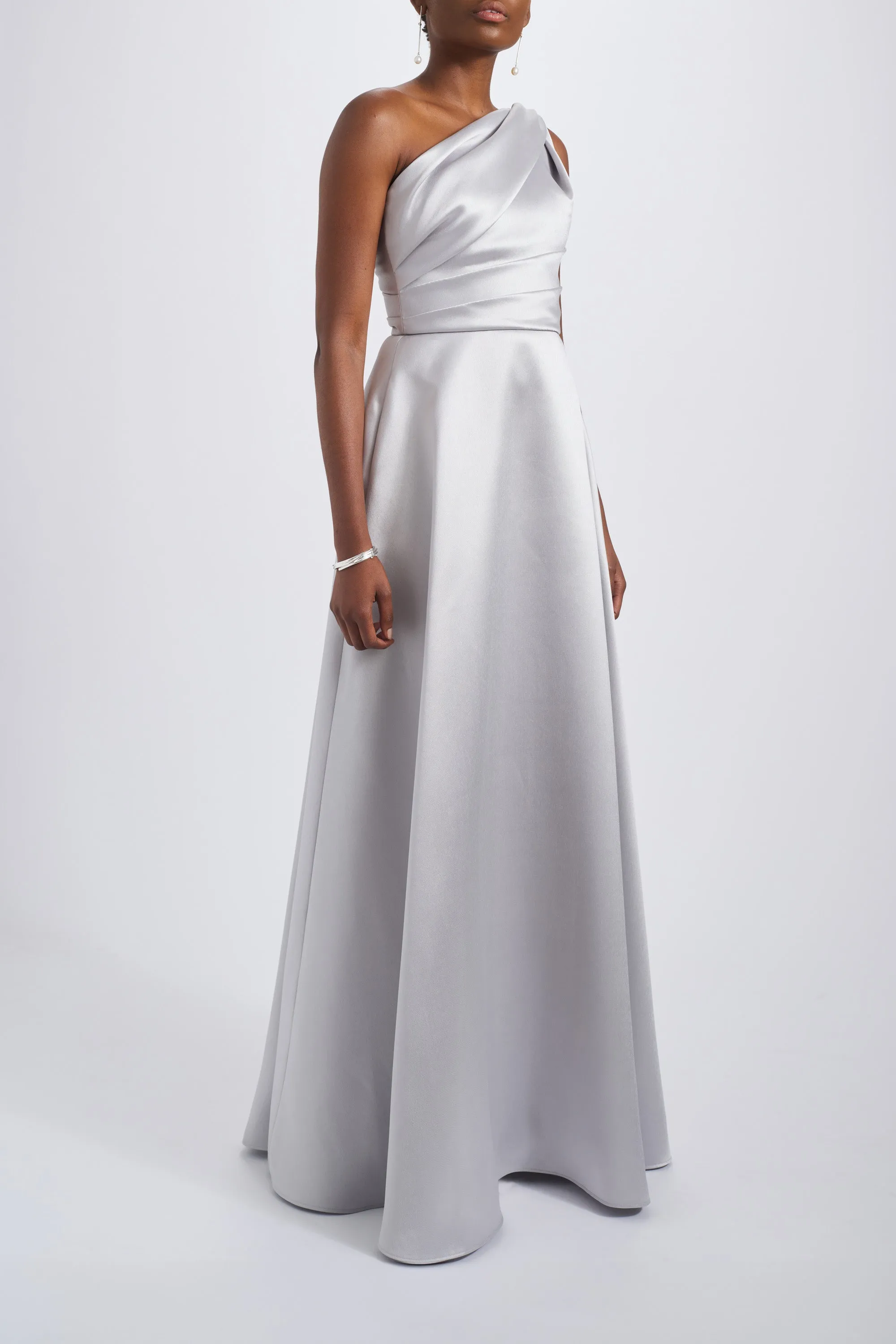 One-Shoulder Mikado Gown