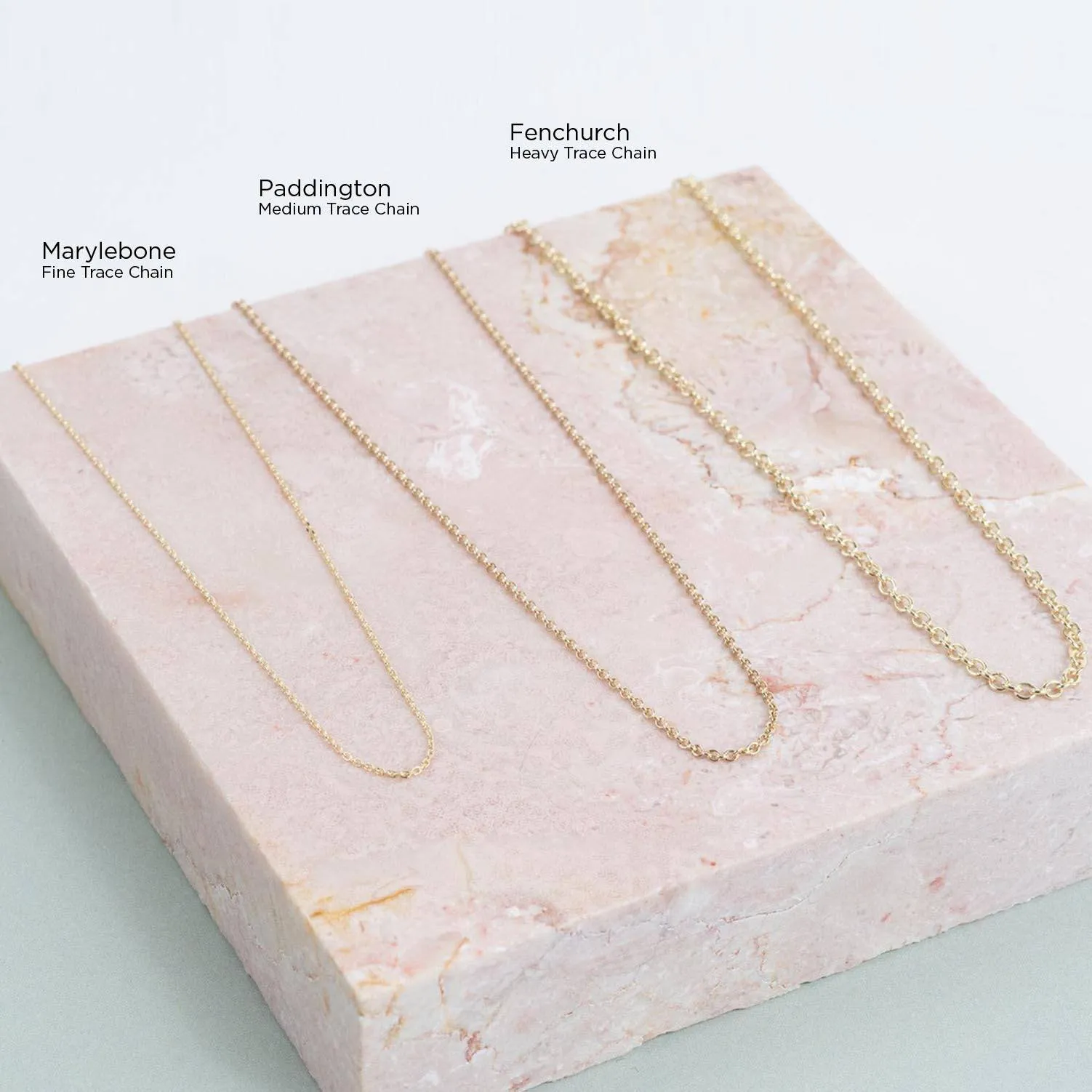 Paddington 9ct Yellow Gold Medium Trace Chain