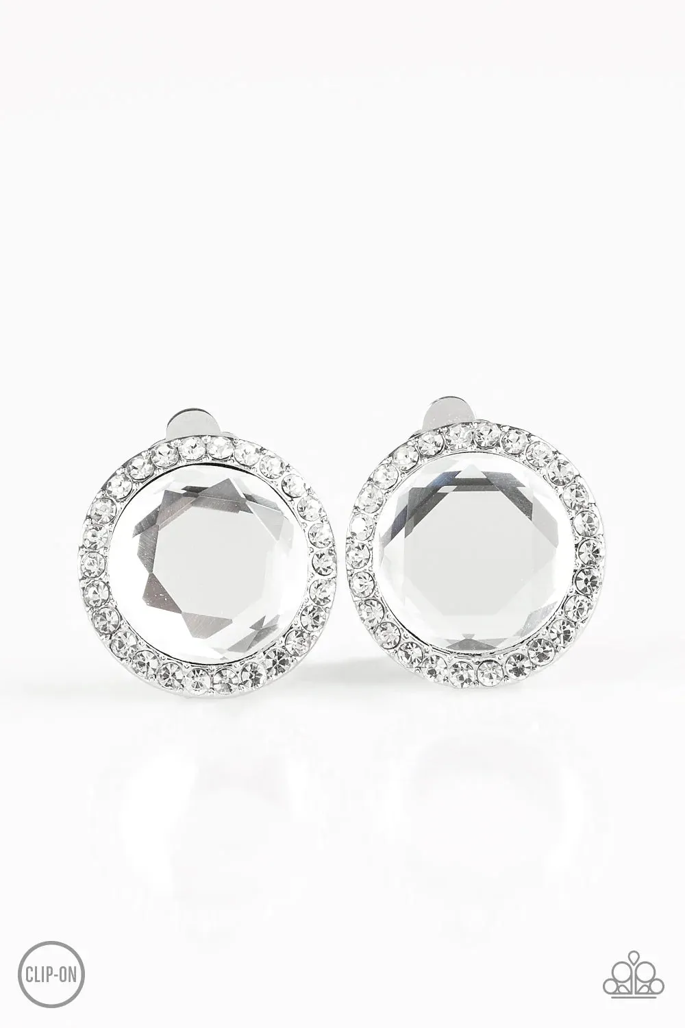 Paparazzi Earring ~ Positively Princess - White