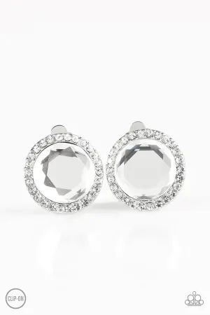 Paparazzi Earring ~ Positively Princess - White