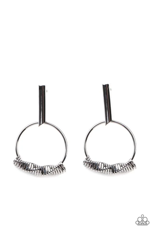 Paparazzi Earring ~ Set Into Motion - Black