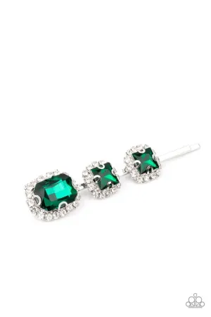 Paparazzi Hair Accessories ~ Teasable Twinkle - Green