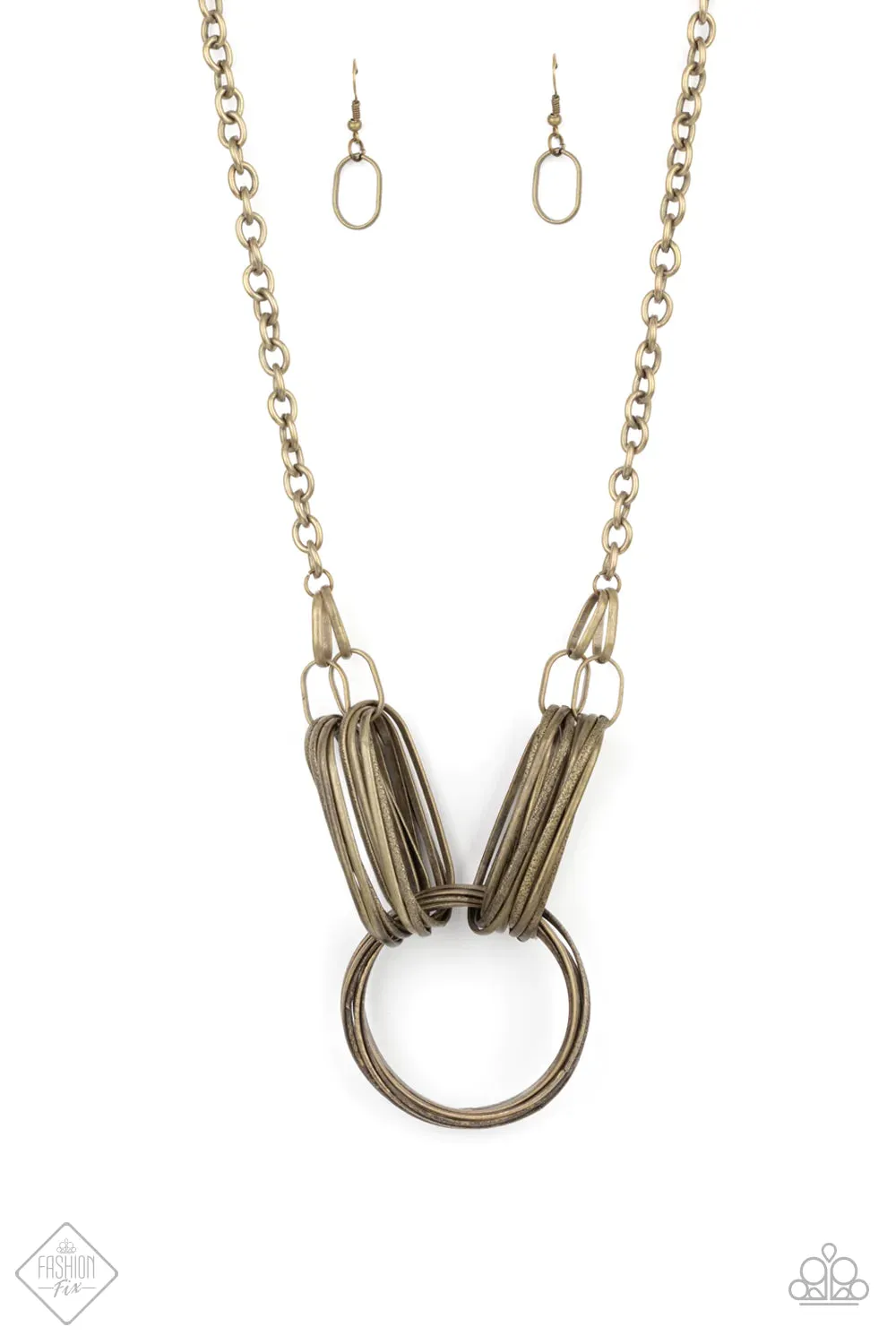 Paparazzi Lip Sync Links -Brass Necklace
