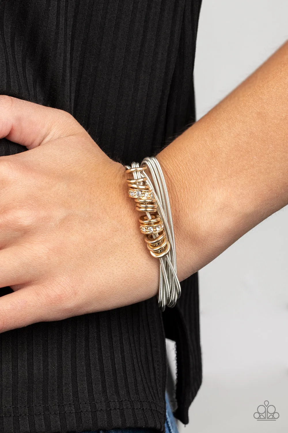 Paparazzi Magnetically Metro Gold Magnet Bracelet