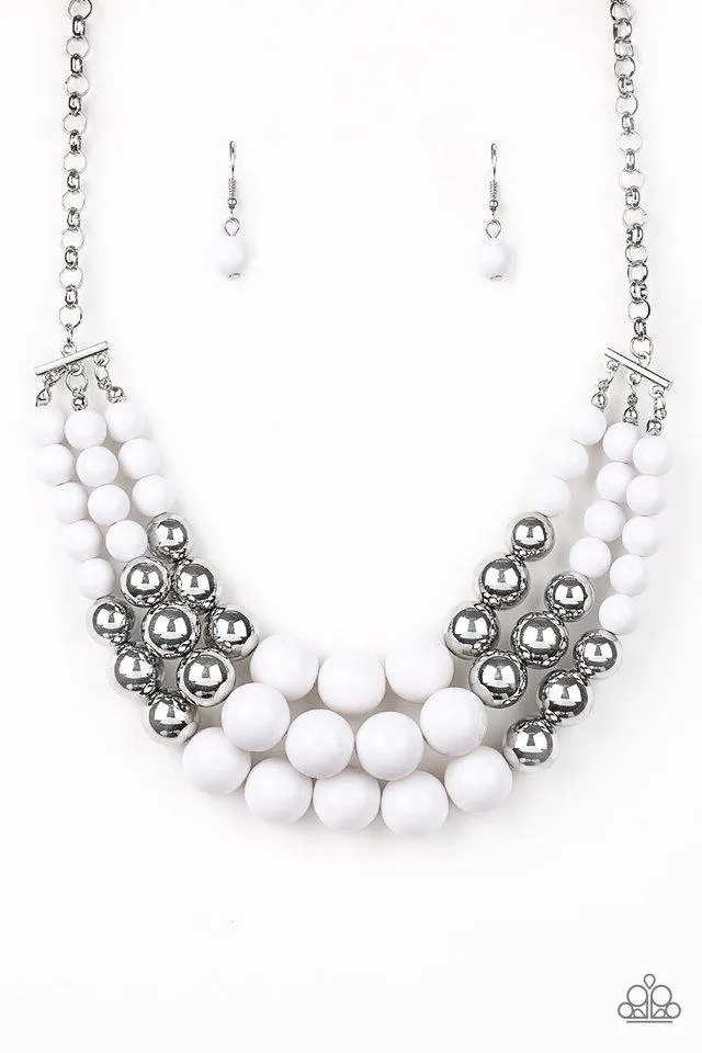 Paparazzi Necklace ~ Dream Pop - White