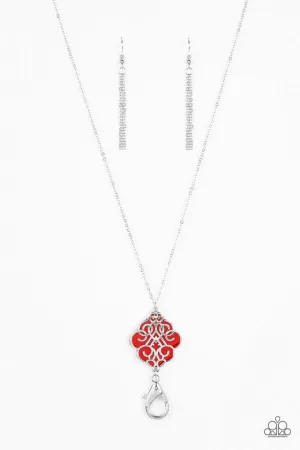 Paparazzi Necklace ~ Malibu Mandala - Red