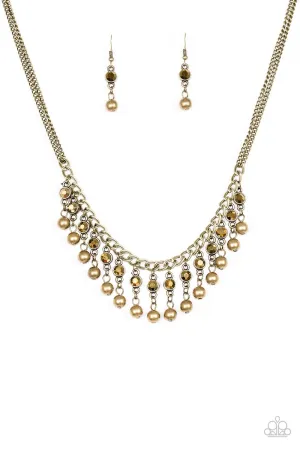 Paparazzi Necklace ~ Pageant Queen - Brass