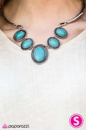 Paparazzi Necklace ~ River Ride - Blue