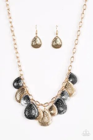 Paparazzi Necklace ~ Storm Goddess - Gold