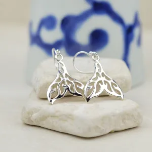 Patterned Whale Tail Earrings