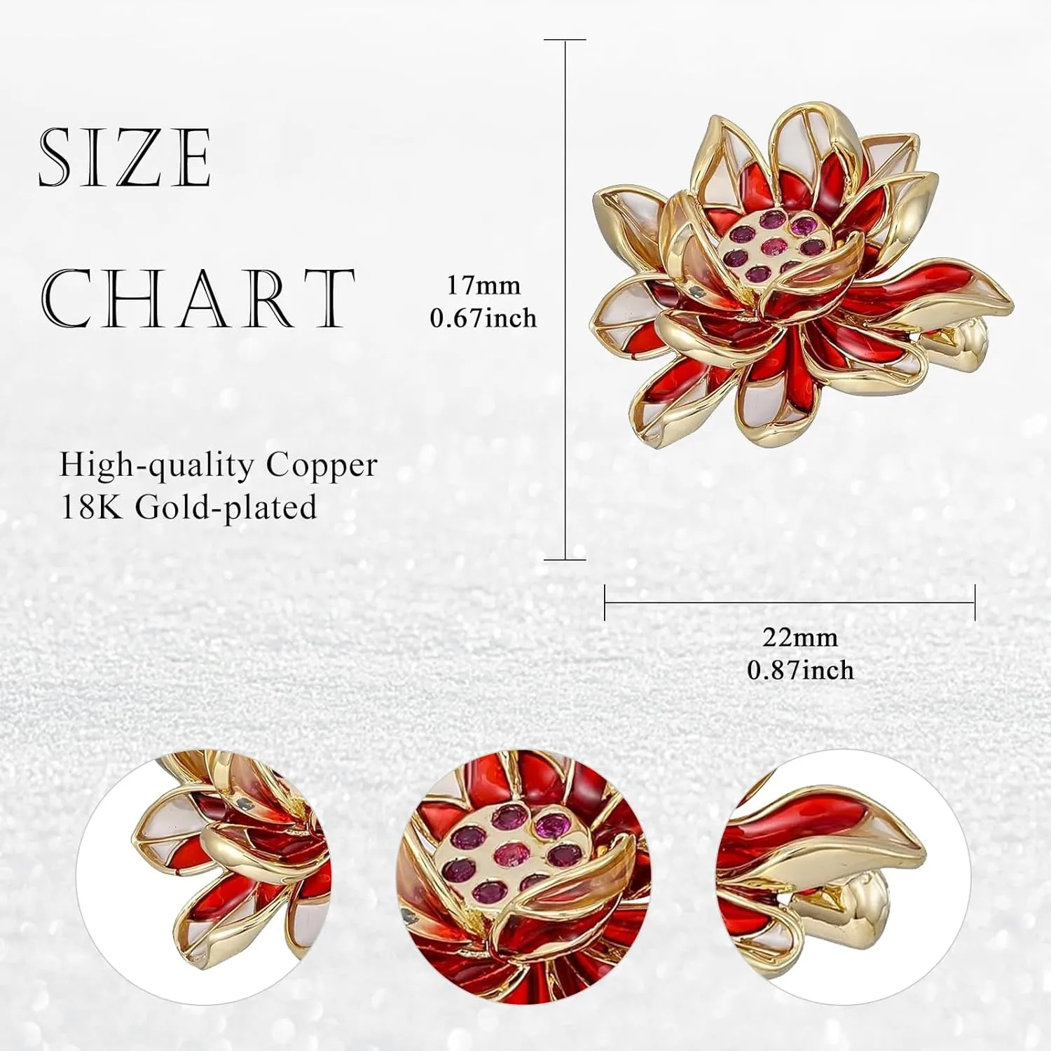Pearl Rhinestone Flower Brooches for Women Metal Flower Brooch Pin Flower Jewelry Dress Accessories for Mom Wife