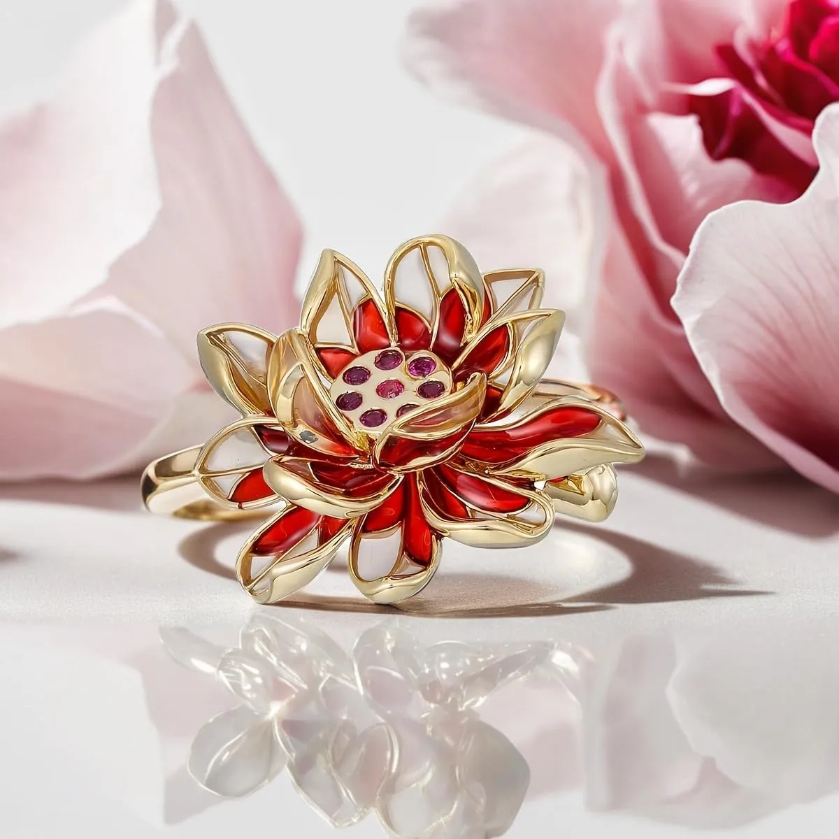 Pearl Rhinestone Flower Brooches for Women Metal Flower Brooch Pin Flower Jewelry Dress Accessories for Mom Wife