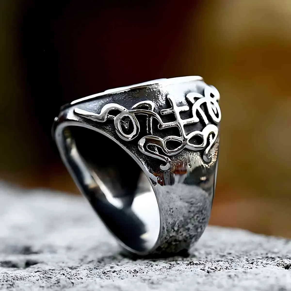 Pentagram Baphomet Ring