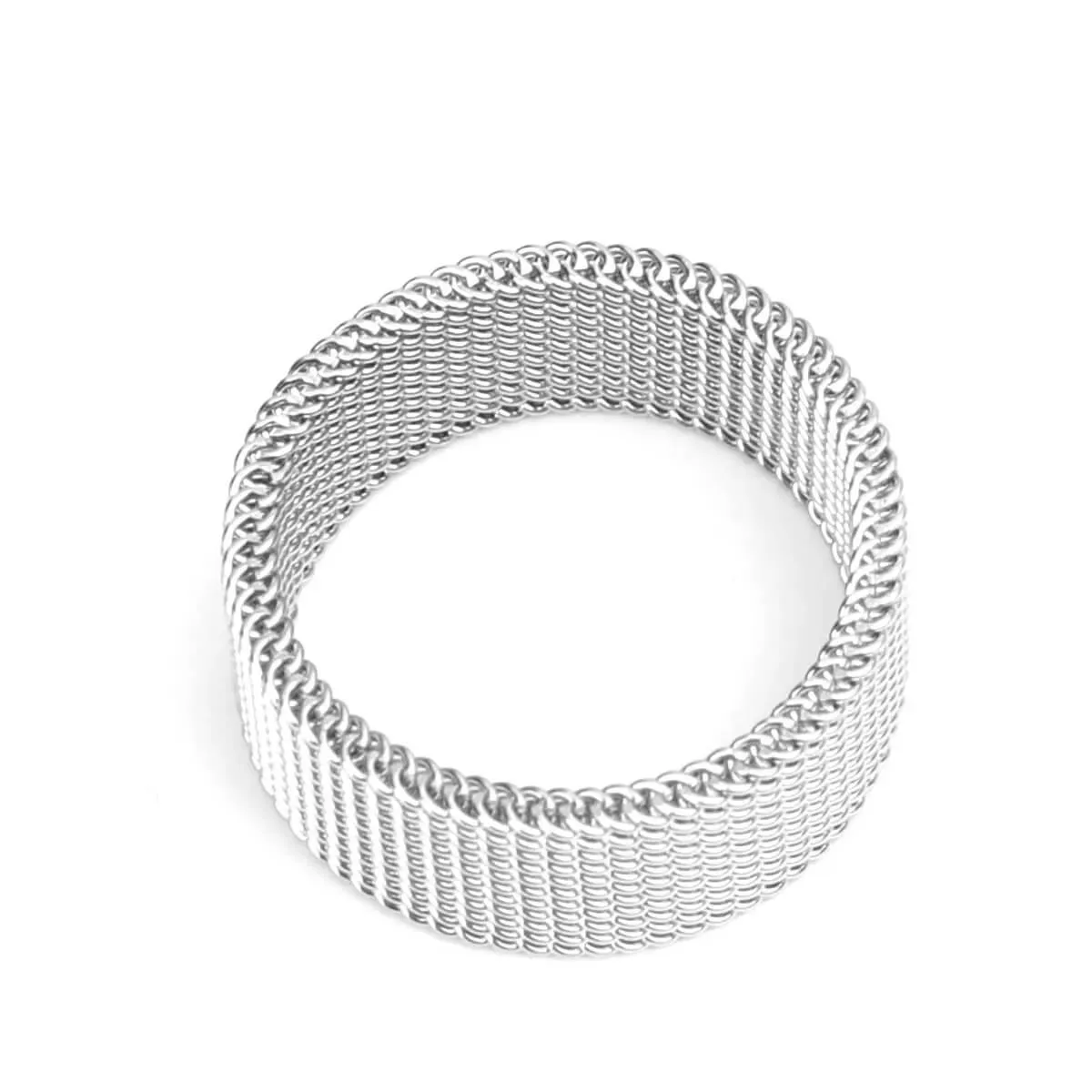 Punk Geometric Twist Stainless Steel Ring