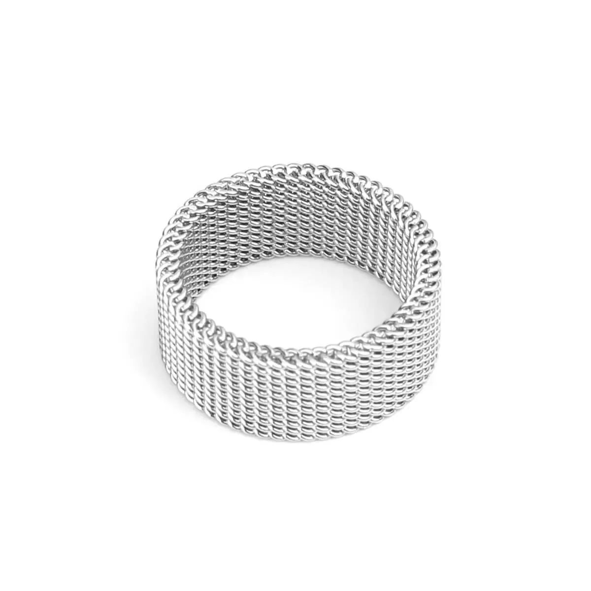Punk Geometric Twist Stainless Steel Ring
