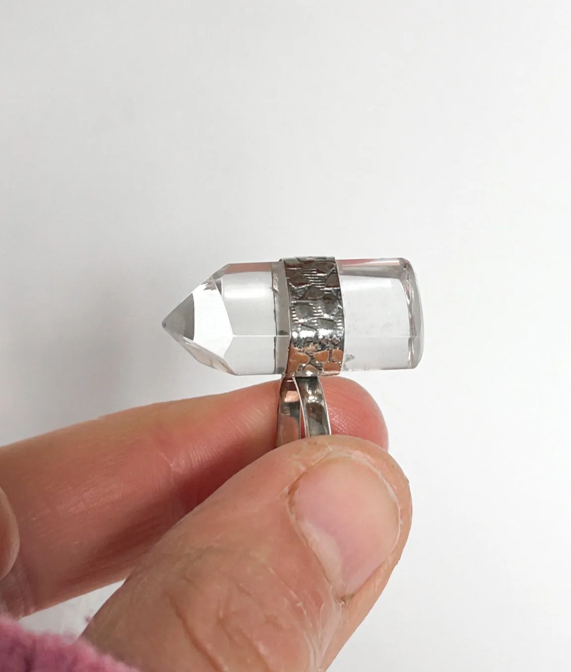 Quartz Point Ring - size P