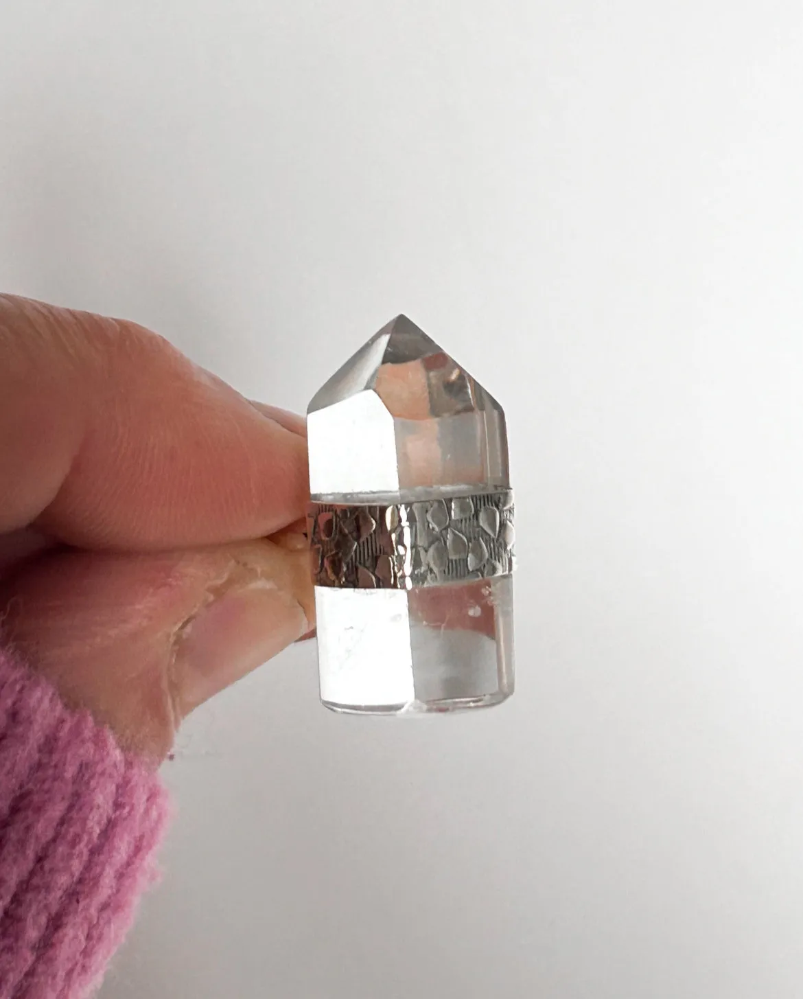 Quartz Point Ring - size P