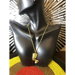 Queen Nefertiti head pendant set