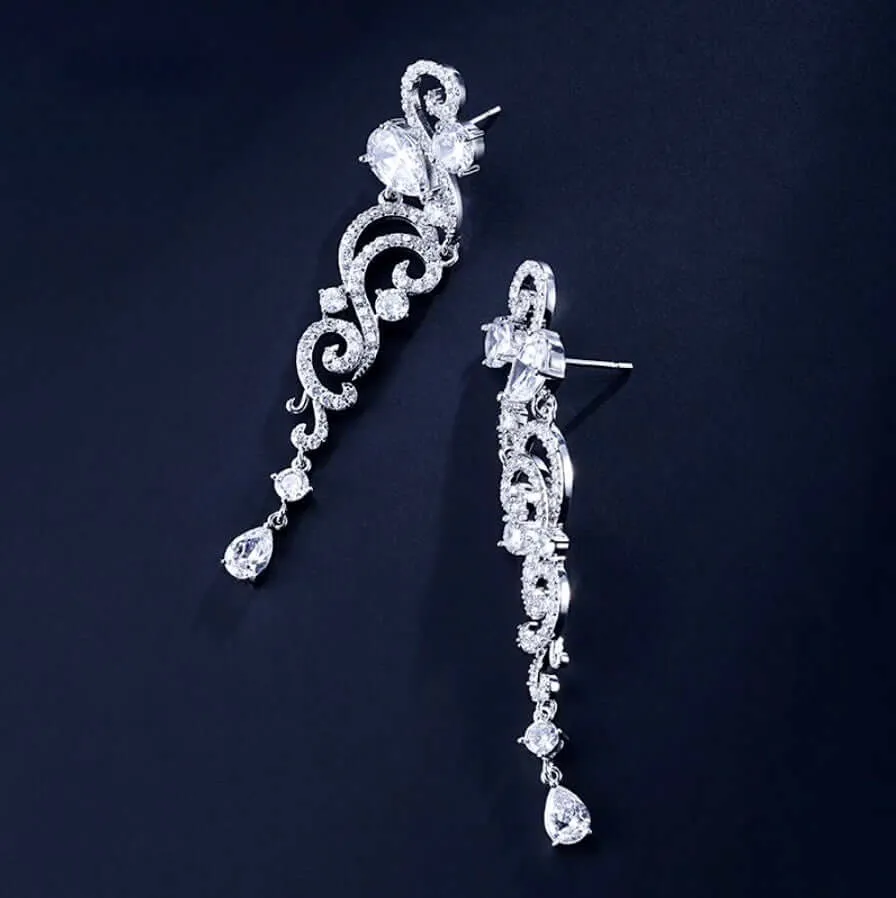 "Addy" - Cubic Zirconia Bridal Earrings