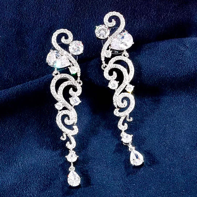 "Addy" - Cubic Zirconia Bridal Earrings