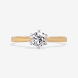 REGAL 0.50ct | Round Solitaire Lab Diamond Set in 18ct Gold