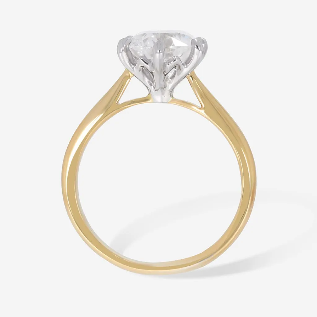 REGAL 0.71ct | Round Solitaire Natural Diamond Set in 18ct Gold