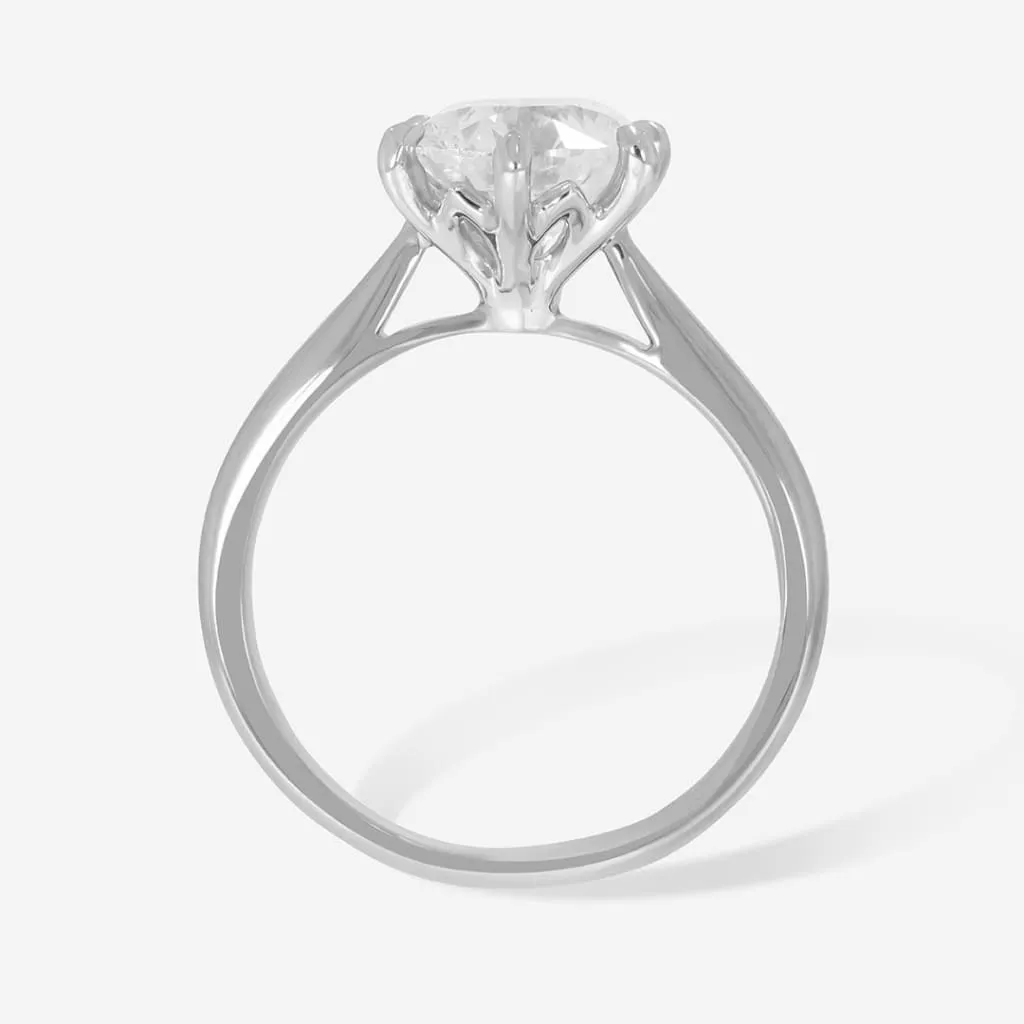 REGAL 0.90ct | Round Solitaire Set in Platinum