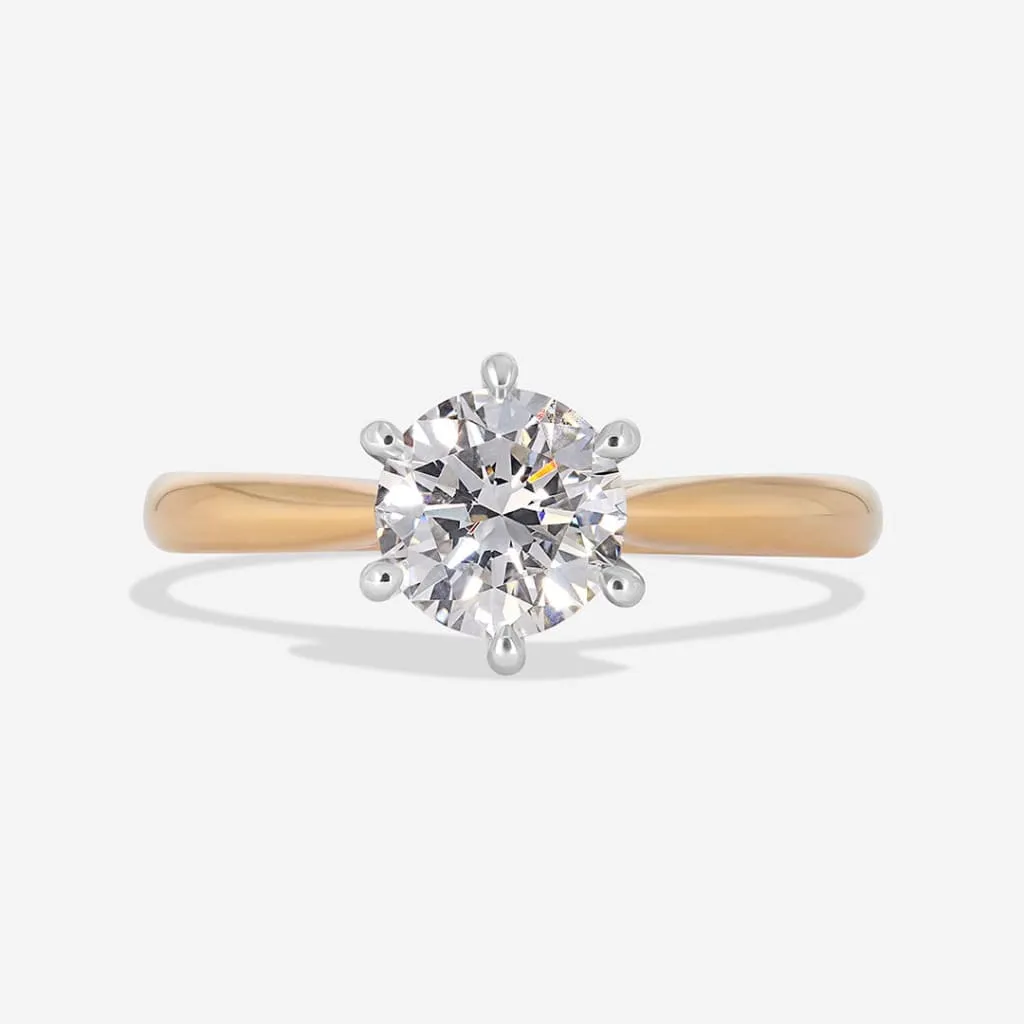 REGAL 1ct | Round Solitaire Lab Diamond Set in 18ct Gold
