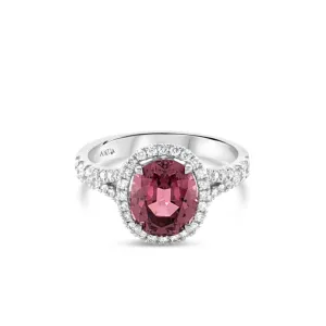 Regal Collection® Malaya Garnet Ring | White Gold