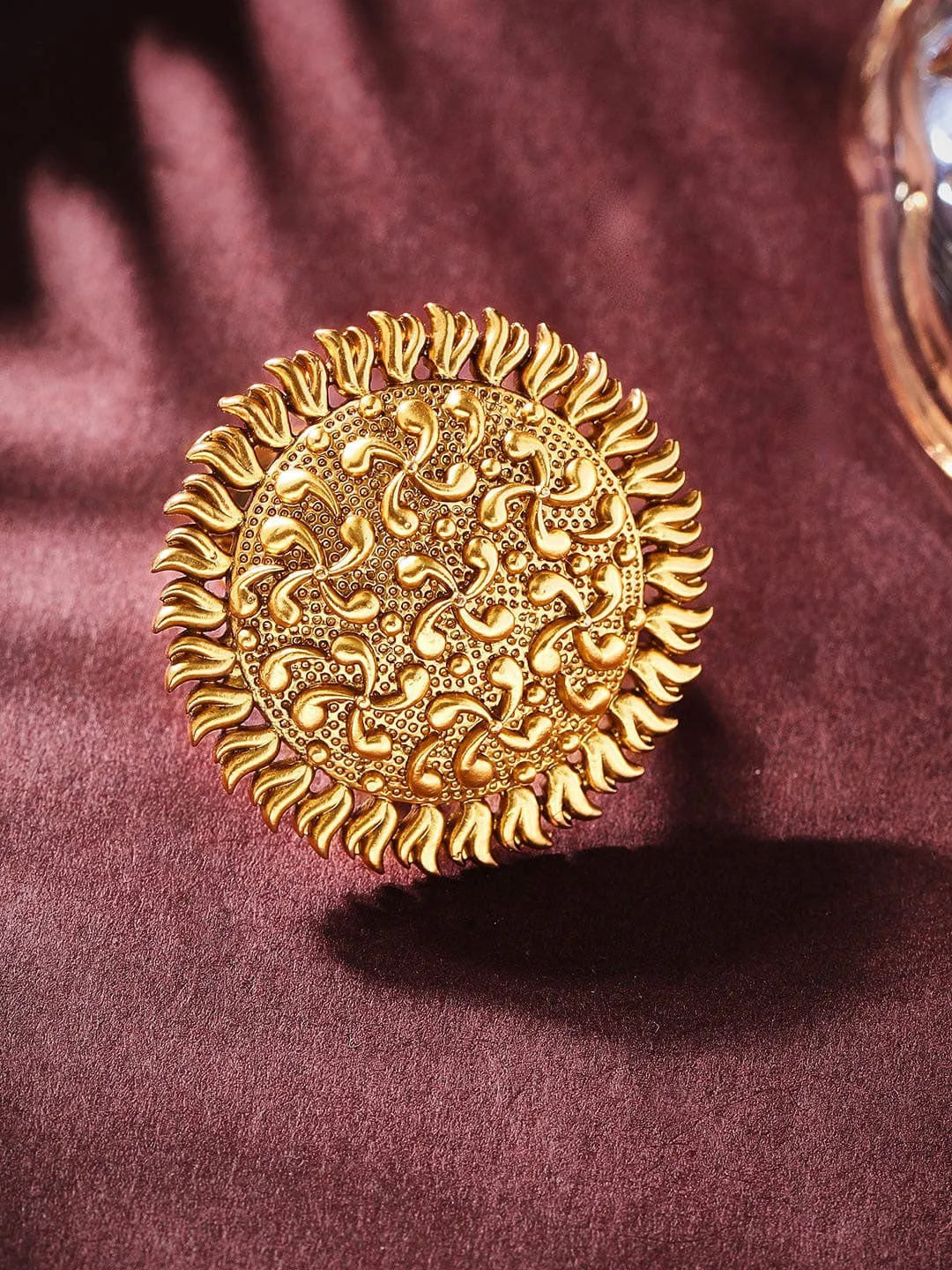 Regal Gold Coin Statement Ring
