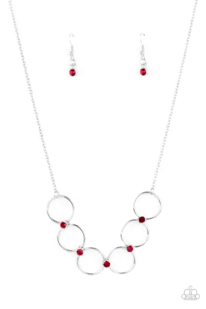 Regal Society - Red Necklace - Paparazzi Accessories