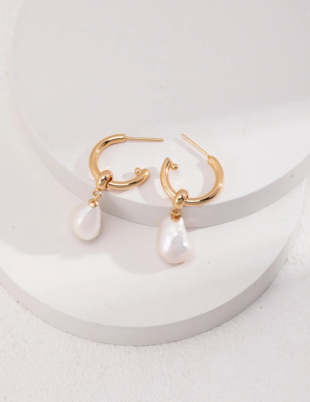 S925 Baroque Pearl Earrings