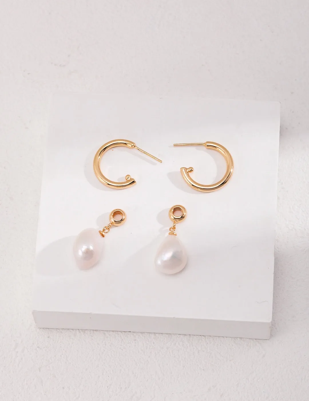 S925 Baroque Pearl Earrings
