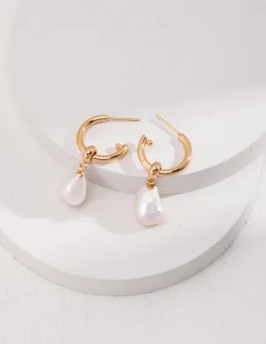 S925 Baroque Pearl Earrings