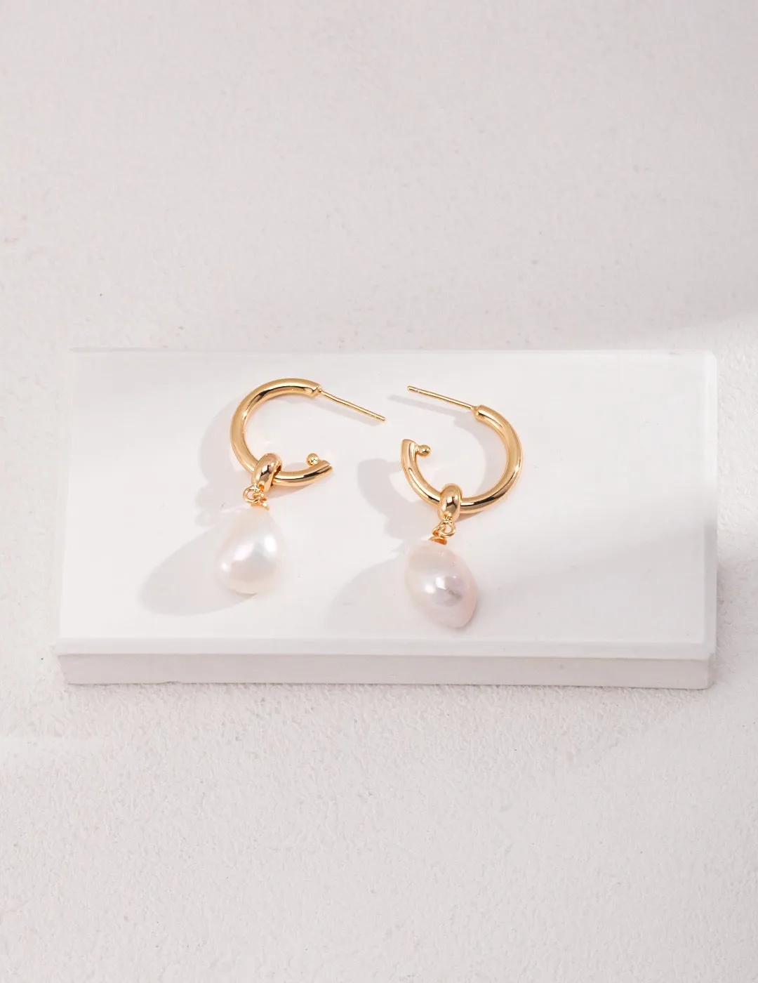 S925 Baroque Pearl Earrings
