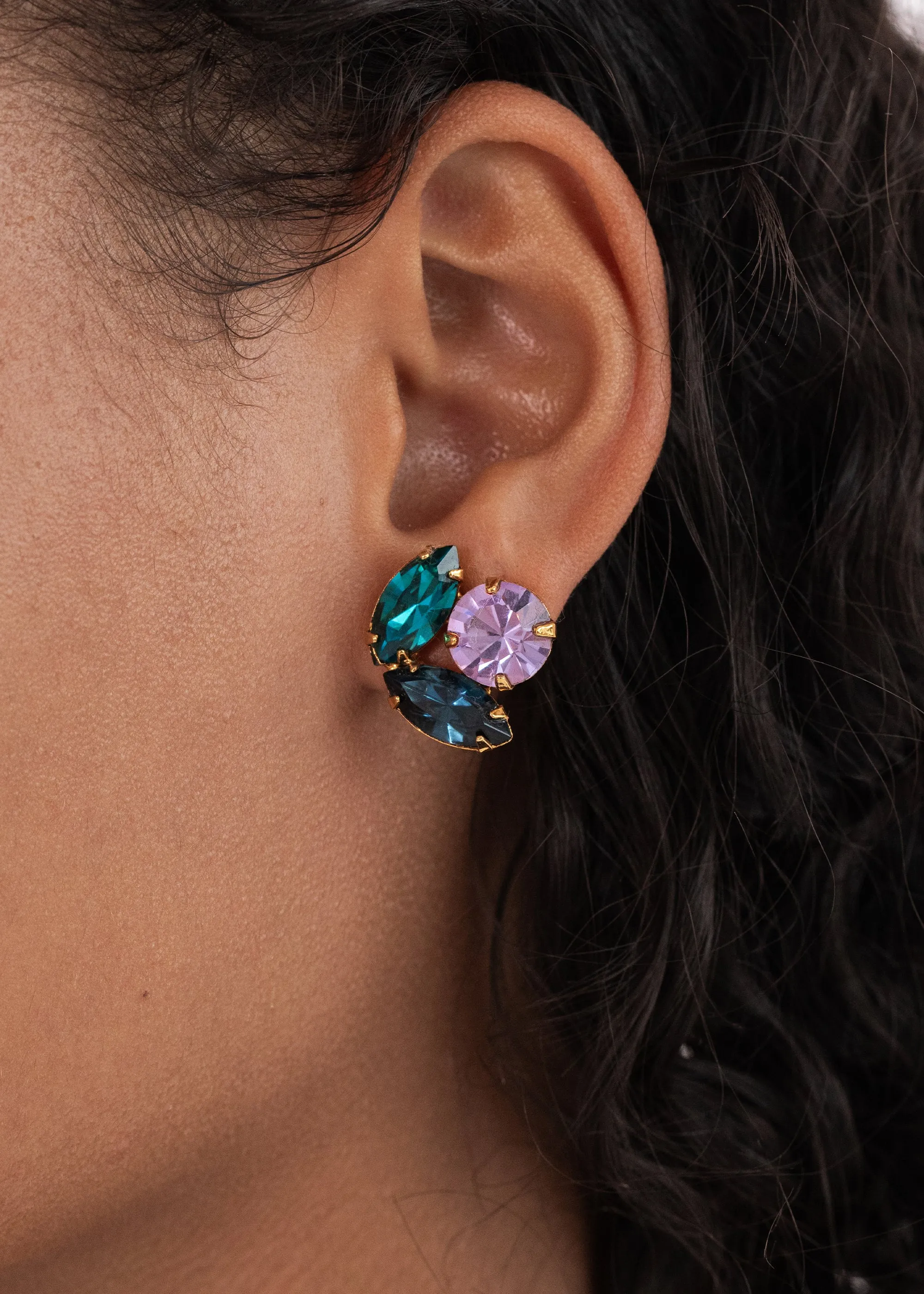 Sadie Earrings -- Peacock