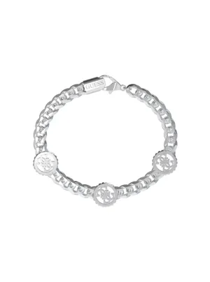 Silver Quattro G Coin Bracelet