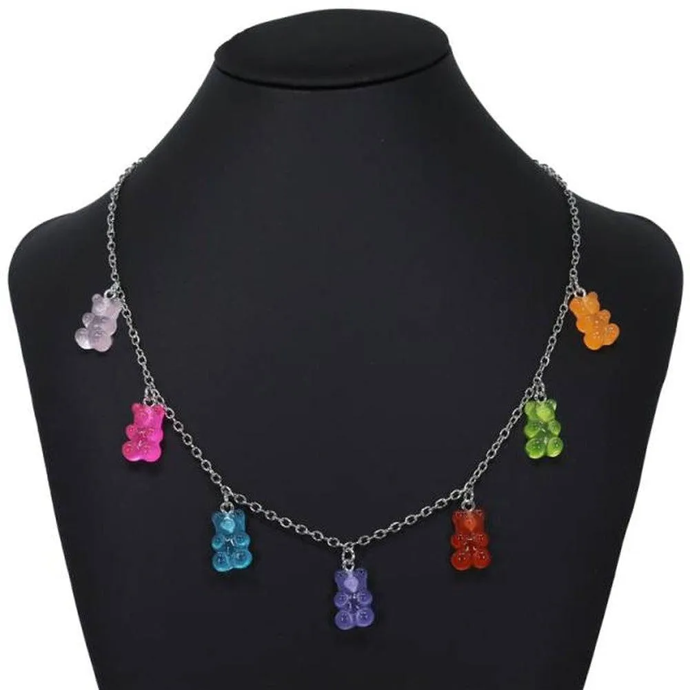 Sky Madrid Teddy Bear Pendant Necklace